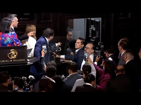 Video Thumbnail: Handgemenge zwischen Abgeordneten im mexikanischen Senat