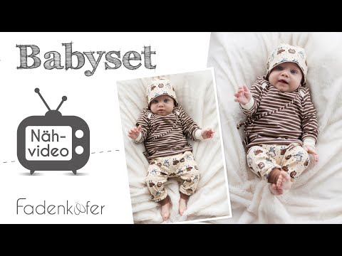 Babyset inklusive Mütze, Hose und Oberteil nähen.
