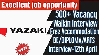 Walkin Interview-500+ vacancy | Free Accommodation/Date-12 April | how to apply?| simply jpr