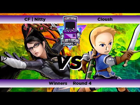 Flynn's Arcade 052 Winners Round 4 - CF | Nitty (Bayonetta)Vs Cloush (Mii Swordfighter)SSBU Ultimate