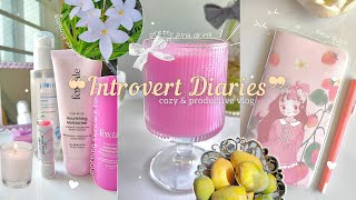 7 am productive morning routine🩷 | cozy morning, skincare, cleaning & organizing, making breakfast