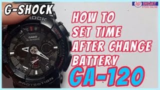Video thumbnail for G-SHOCK GA-120 How to set time after change battery by INDAY WATCH AND LIFESTYLE