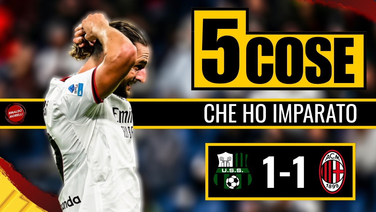 RABIOT segna ma il MILAN non convince! AMORIM ha un problema? 5 cose dopo Sassuolo-Milan