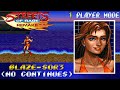 Streets Of Rage Remake 1 Player Mode Blaze SOR3 No Continues