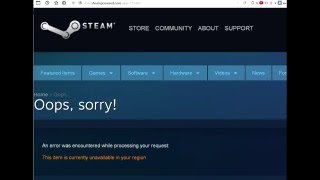 This item is currently unavailable in your region - fix