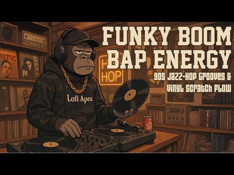 🐒 Funky Boom Bap Grooves | 90s Hip-Hop, Jazz-Hop & Vinyl Vibes for Chill Heads 🎷📼
