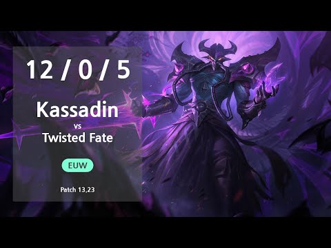 Kassadin Mid vs Twisted Fate - EUW GrandMaster Patch 13.23
