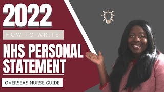 How to Write Personal Statement for NHS Jobs: A guide for Overseas Nurses and Carers