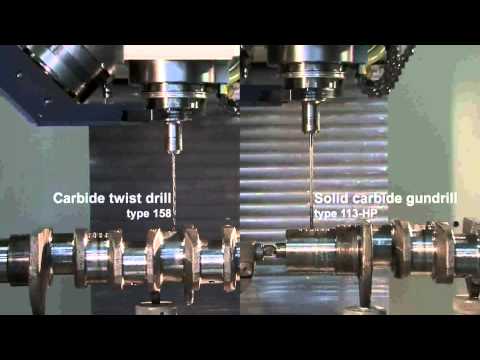 botek Solid carbide gundrill Type 113-HP versus Solid carbide twist drill