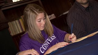 preview picture of video 'Woodstock Academy Senior Colleen Topliff Signs Letter Of Intent With Converse College'