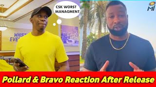 IPL 2023 - K Pollard & DJ Bravo Reaction On Their Release