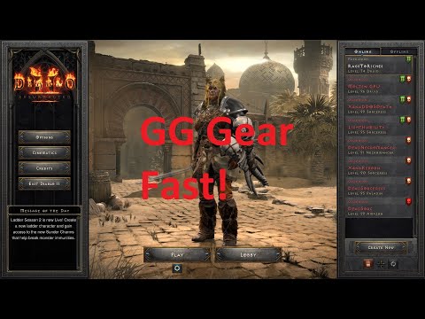 Druid "Rags to Riches" Pt 1 - Druid Start Solo Bnet Guided Playthrough - GG Gear Finds! Watch Pt 2!