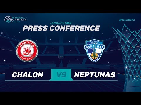 Elan Chalon v Neptunas Klaipeda - Press Conference - Basketball Champions League 2017-18