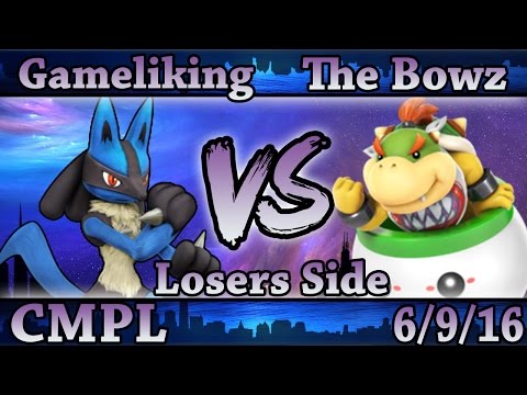 CMPL 5 - Gameliking (Lucario) Vs The Bowz (Bowser Jr.) Smash Wii U Losers Side - Smash 4