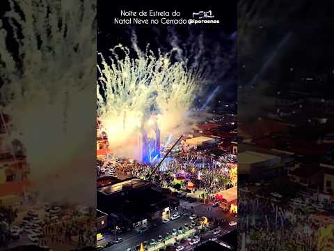 SÃO LUIZ DE MONTES BELOS GOIAS, PROJETO VISÃO AÉREA - ESTREIA DO NATAL NEVE NO CERRADO.