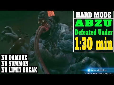 Abzu Boss Battle - NO DAMAGE - HARD MODE - Final Fantasy 7 Remake Boss Battle Guide - PS4