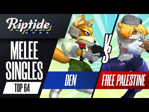 Den vs Free Palestine - Melee Singles Top 64 - Riptide 2022 | Fox vs Sheik