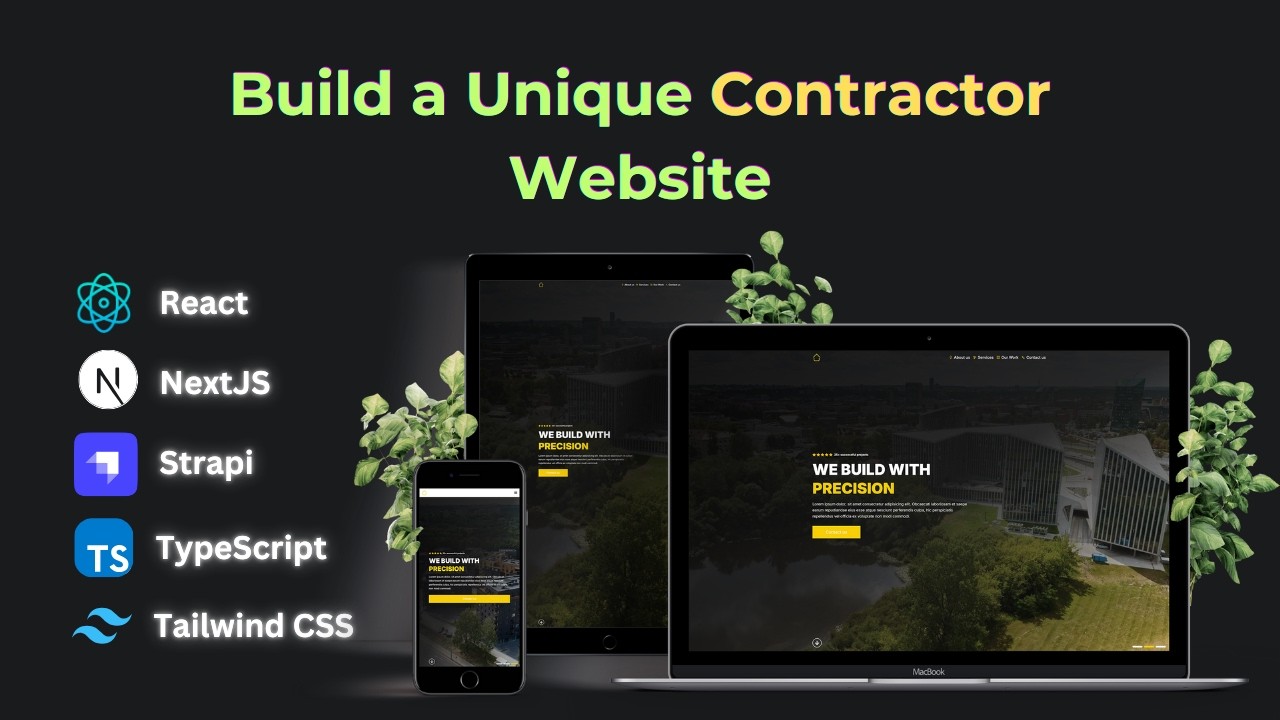 Build an Advanced Construction Website | React, NextJS, Strapi CMS, TypeScript