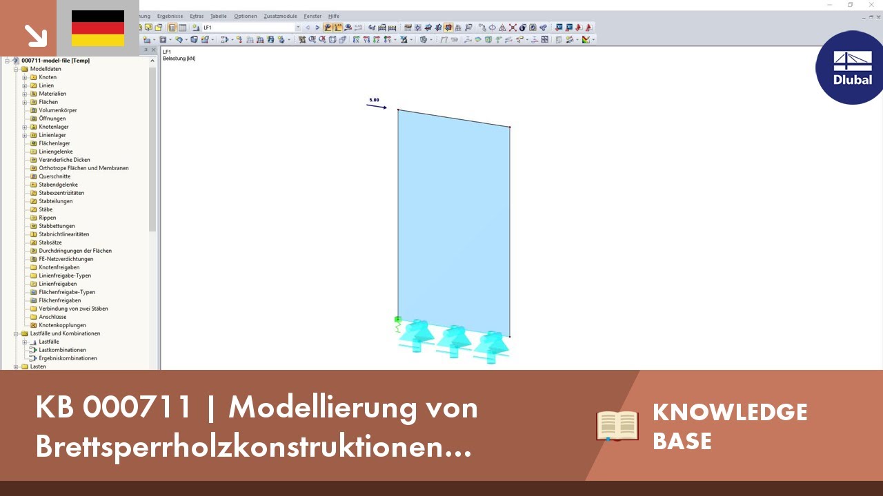 KB 000711 | Modellierung von Brettsperrholzkonstruktionen Lagerung