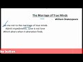 Marriage of true minds poem pdf