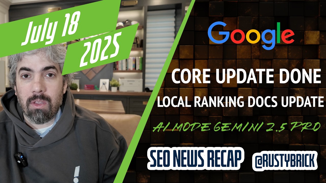 Video: Actualización central de Google June realizada, actualización de clasificación local, actualizaciones de modo AI y empresas de llamadas de IA Video: Actualización central de Google June realizada, actualización de clasificación local, actualizaciones de modo AI y empresas de llamadas de IA