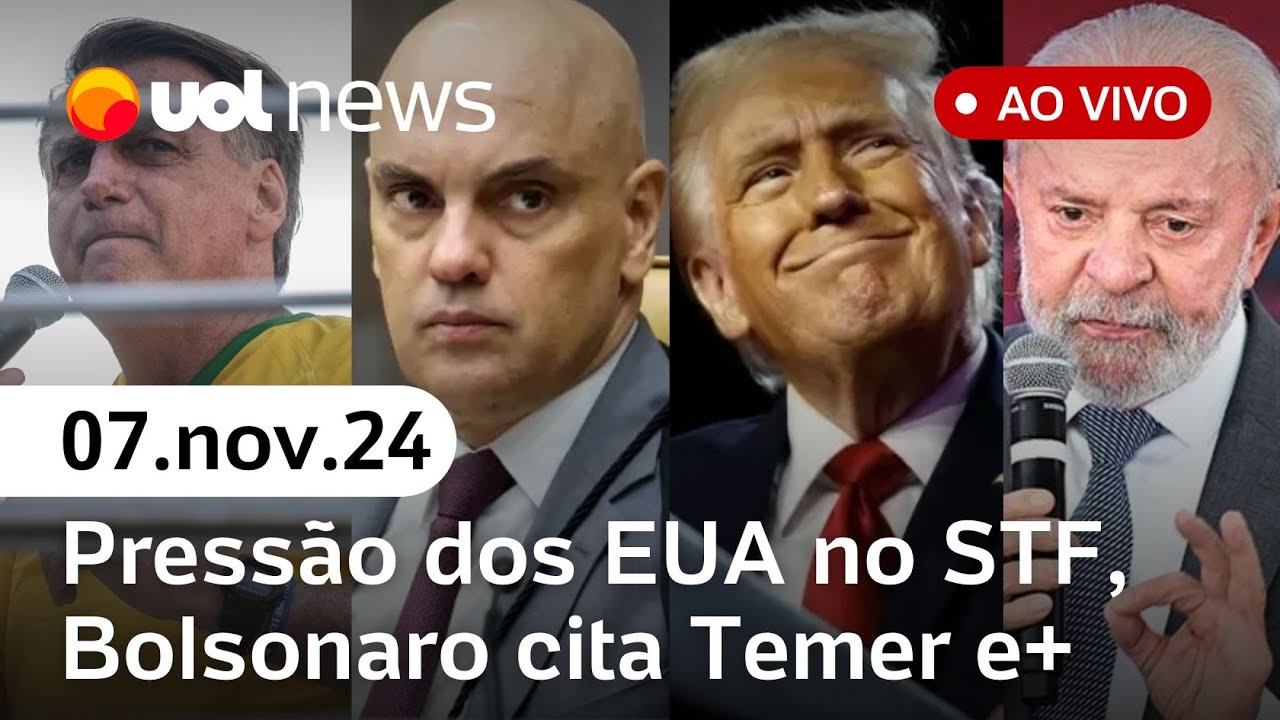 Trump eleito: STF espera pressão dos EUA; Bolsonaro inelegível cita Temer vice e+notícias | UOL News