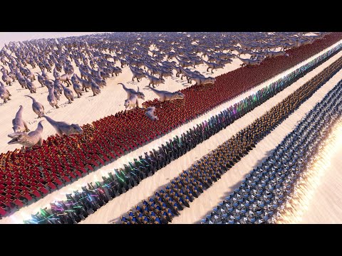 FOUR STRONGEST WALLS vs 1.000 T-REX | Ultimate Epic Battle Simulator