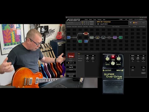 BOSS SD-1 4A vs Axe-FX III SD-1 model
