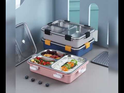 Wholesale 3 Compartment Stainless Steel Lunch Box