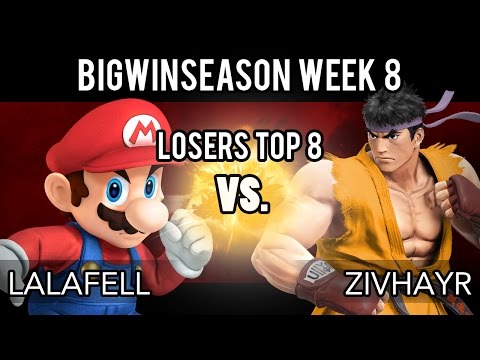 BigWinSeason Week 8 - Losers Top 8 - Lalafell (Toon Link, Mario) VS Zivhayr (Ryu)