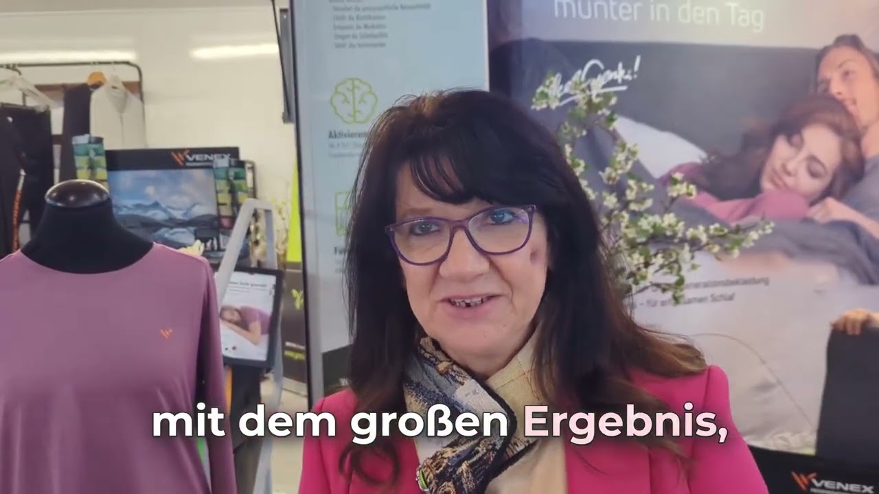 Kundenfeedback zur V-Tex Faser am Stand bei vital & physio