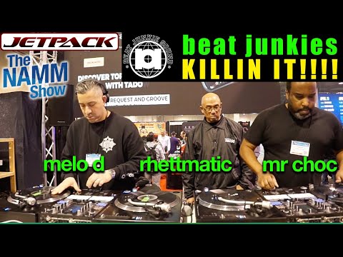 BEAT JUNKIES INCREDIBLE IMPROVISED DJ SET @ the JetPack/Beat Junkies Booth NAMM Show '23