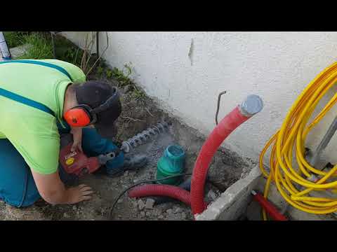 Bohren Wanddurchbruch Gartenhaus