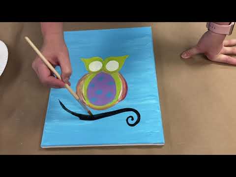 Follow Along Paint Night-Owl