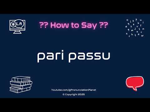 ⚖️💼 How to Pronounce pari passu? (CORRECTLY) | Pronunciation Planet