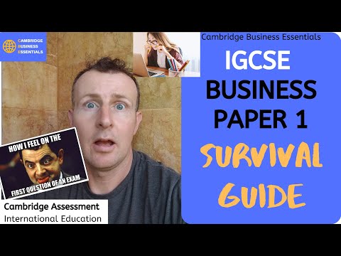 IGCSE (O-level) Business Paper 1 Survival Guide - Cambridge Int.(CAIE) - Exam Technique and Solution