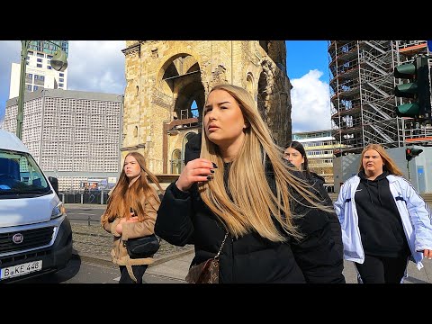 How is BERLIN GERMANY TODAY? West Berlin. Walk in Berlin Kurfürstendamm.