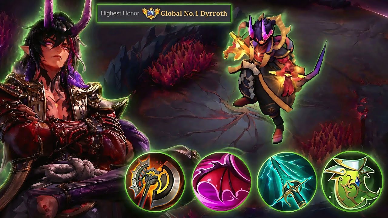 NEW OP DYRROTH HIGH SHIELD & SUSTAINABILITY LIFESTEAL BUILD AND EFFECTIVE TUTORIAL - MLBB