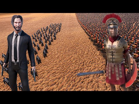 100 JOHN WICK vs 2 MILLION ROMAN GENERALS - Ultimate Epic Battle Simulator UEBS 2