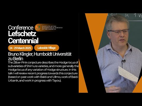 Bruno Klingler, Humboldt Universität zu Berlin: Around the Zilber-Pink conjecture (Zoom)