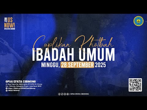 Khotbah Ibadah Minggu, 28 September 2025 | Ev. Suryamantan