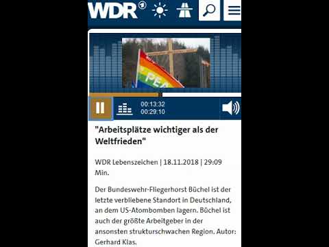WDR 2018 "Arbeitsplätze wichtiger als der Weltfrieden" - Die Kirche in der Eifel und die Atomwaffen