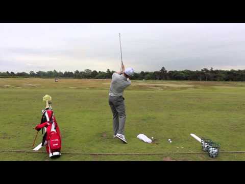 Part of a video titled Golf Drill - How to reduce draw - YouTube
