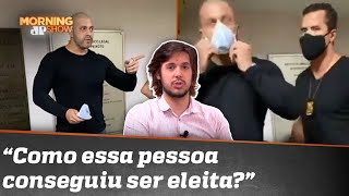 Daniel Silveira bate boca com policial ao recusar uso de máscara | Morning Show