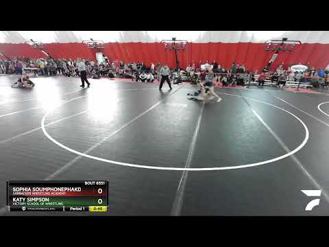97 Lbs Quarterfinal - Sophia Soumphonephakdy, Sarbacker Wrestling Academy Vs Katy Simpson, Victory