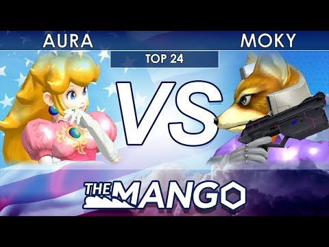 The Mang0 3 - Aura (Peach) VS EMG | Moky (Fox) - SSBM - Top 24