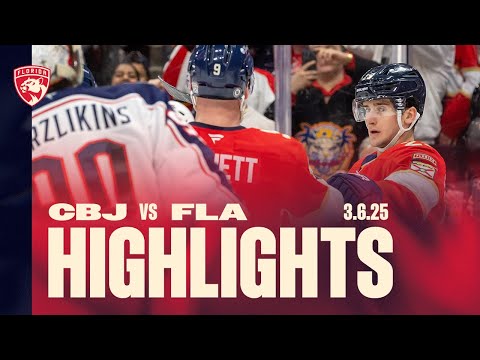 Panthers vs Blue Jackets Highlights | 3.6.25