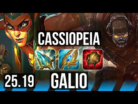 CASSIOPEIA vs GALIO (MID) | Dominating | KR Master | 25.19