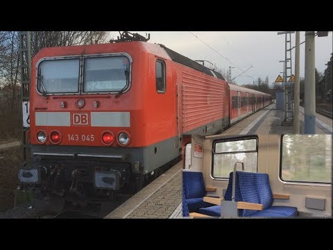 BR 143 mit x-Wagen der S-Bahn Nürnberg: Mitfahrt in der S2 Altdorf Nürnberg Hbf