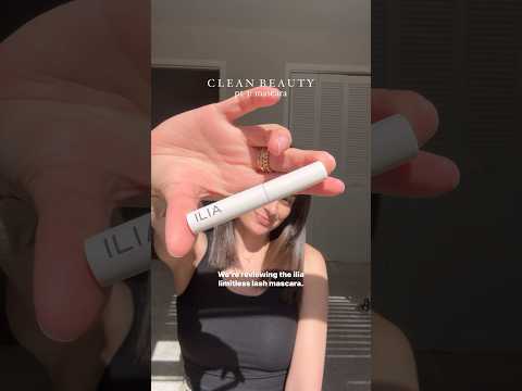 Long & natural lashes using this ilia mascara 🌸 clean beauty review! #shorts #cleanbeauty #makeup